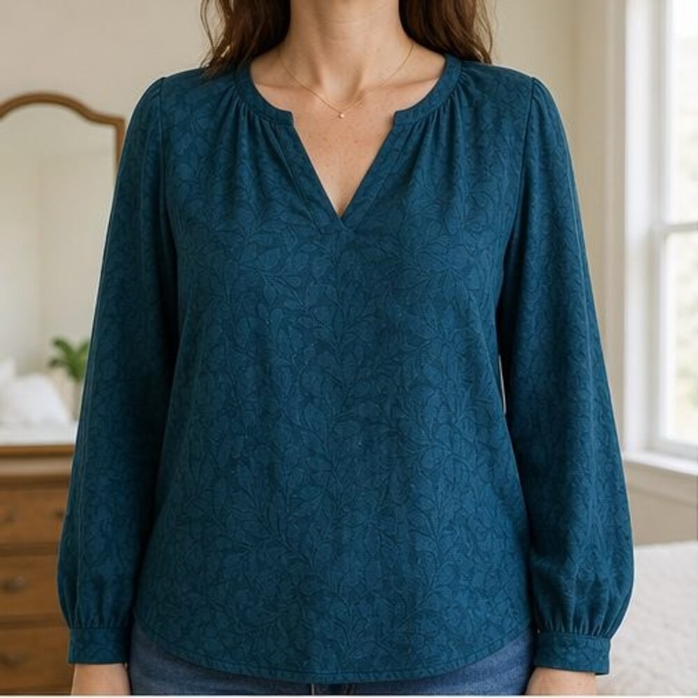 Camel Lace Trim Top